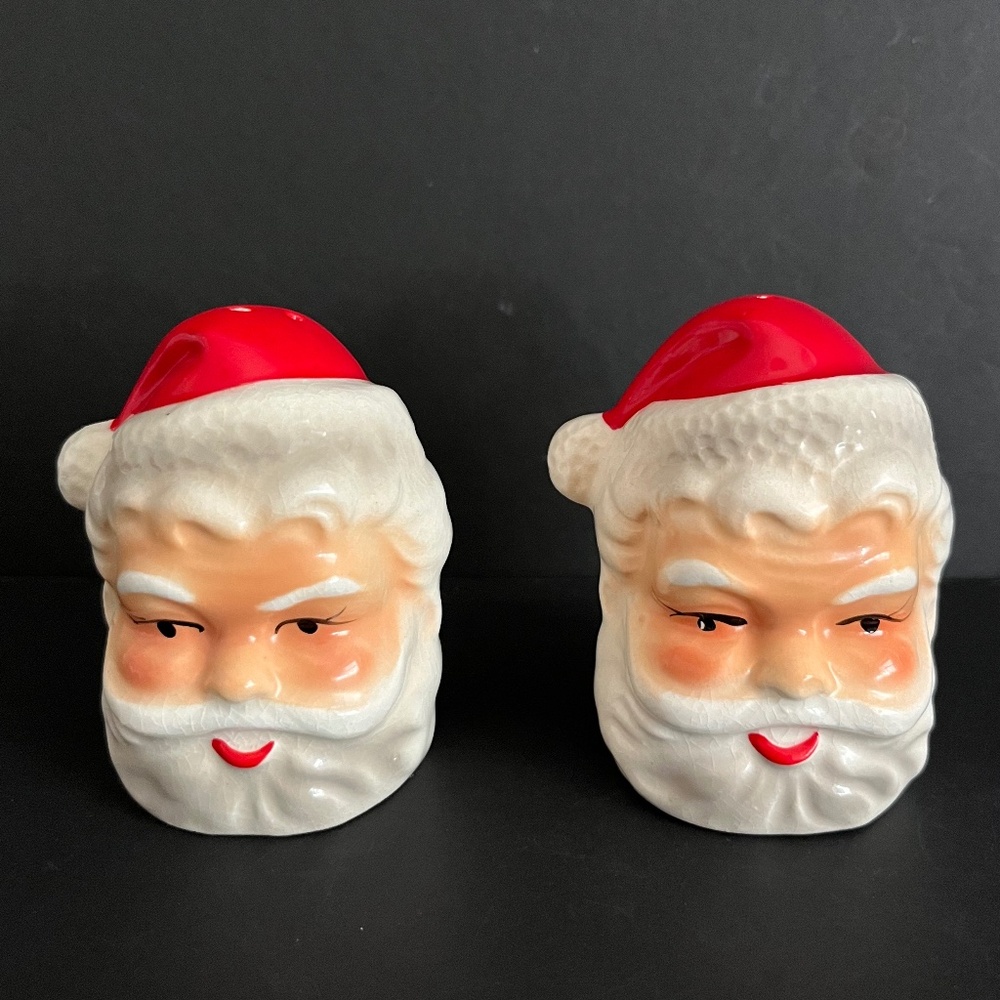 Vintage Santa Salt and Pepper Shakers Set - Brinn’s Made in Japan - Mid Century
